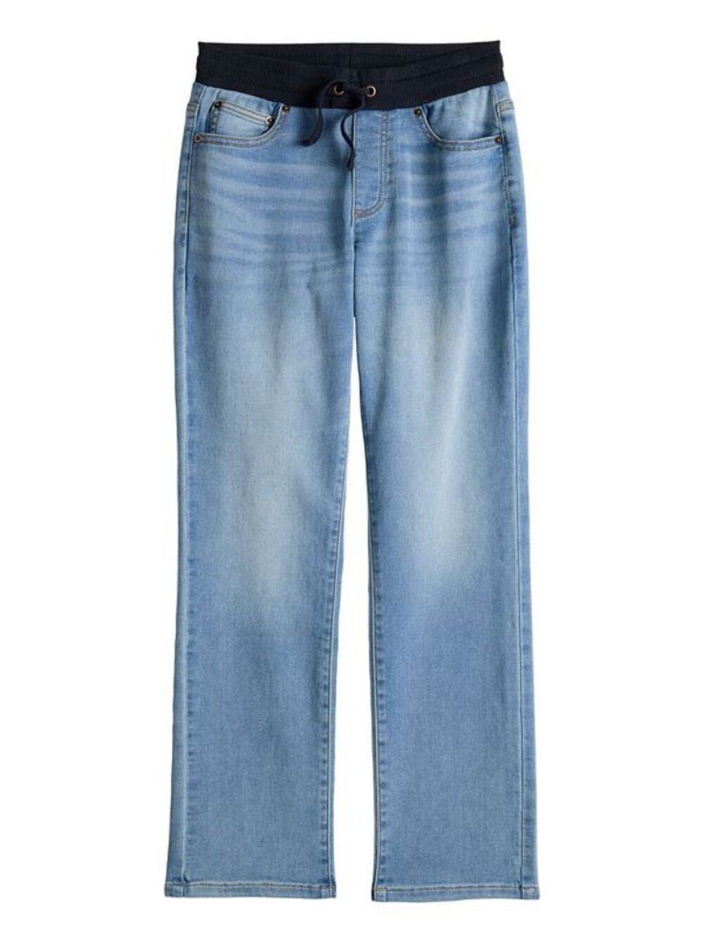 Boy's Sonoma Goods For Life Slim Fit Knit Pull-On Denim Pants - Light Wash - S